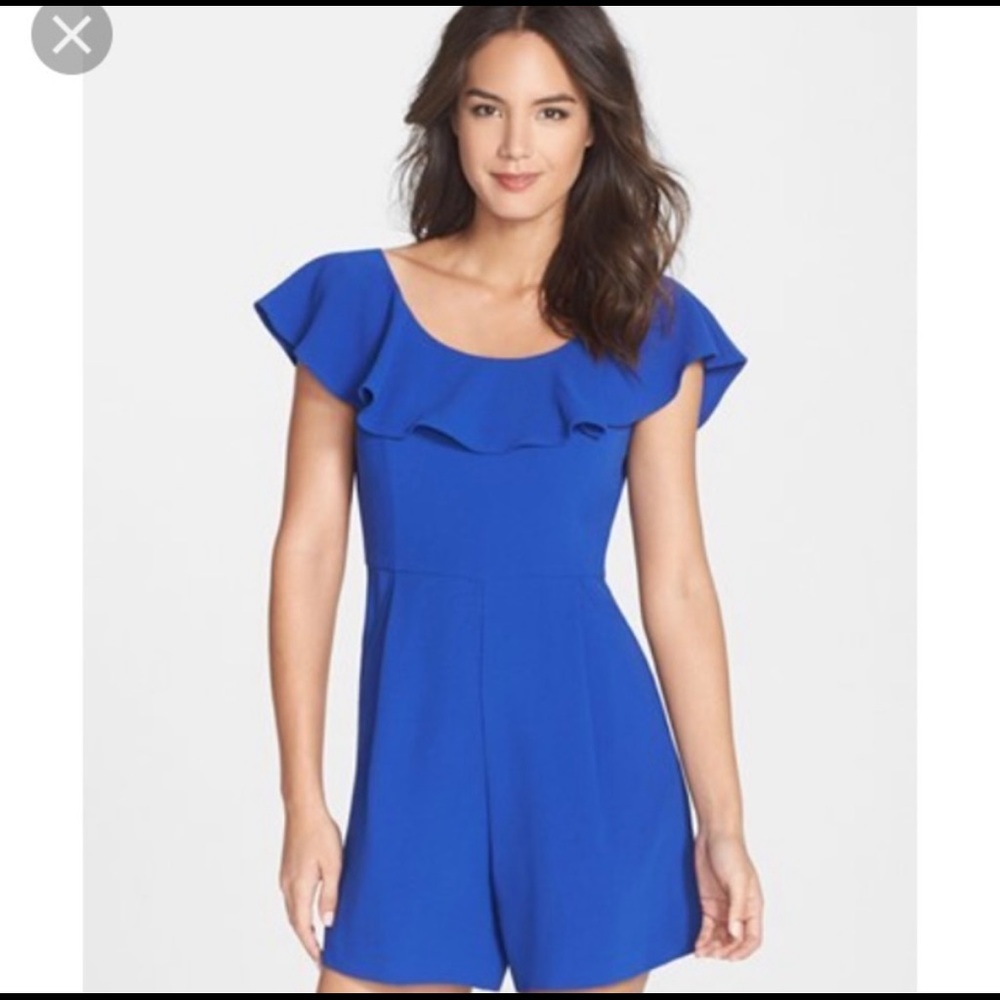French Connection | Royal Blue Ruffle Romper 8